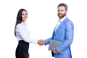 photo of business deal agreement at negotiation. business deal at negotiation
