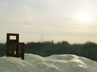 Chair of natural 3D 
