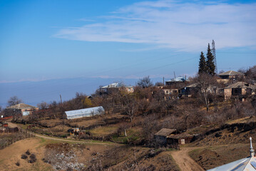 Amazing landscape with settlements and mountains, Armenia