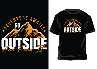 Adventure t-shirt design. Outdoor t shirt design. t-shirt design vector for print. Camping logo design vector illustration. Travel quotes for t shirt, Camping T-Shirts Amazon.