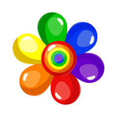 vector illustration with colorful flower