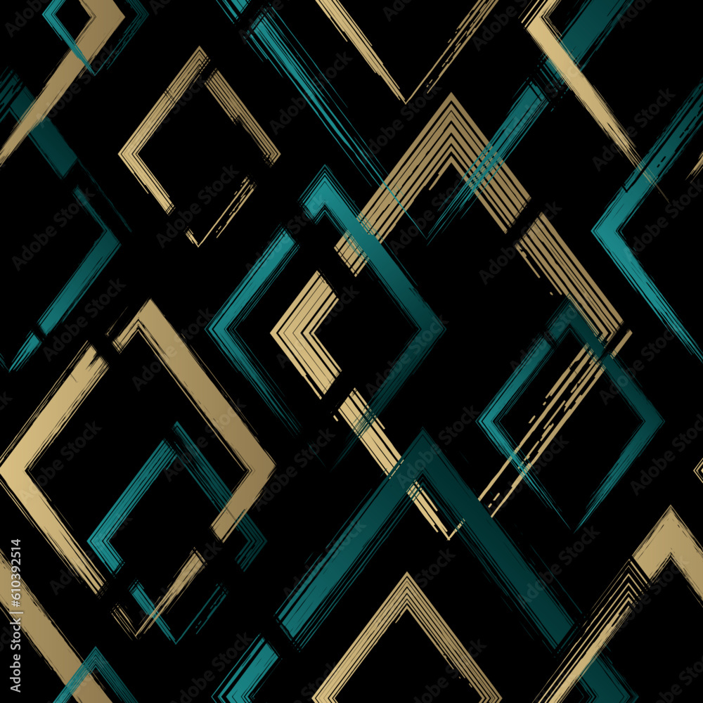 Poster abstract geometric seamless pattern. repeating geometry line background for design prints. repeated 