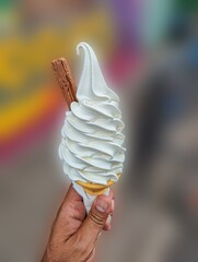 hand holding ice cream