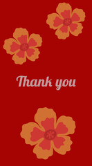 card with flower, thank you card 