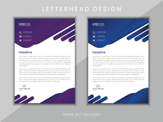  Modern business and corporate letterhead template design.