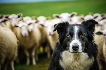 Fototapeta premium The fearless defender of the woolly kingdom
