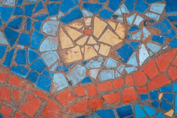 Old mosaic various figures of old mosaic.