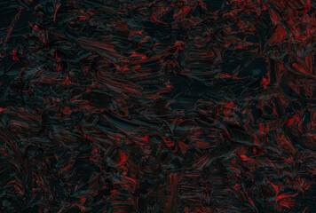 Textured backdrop with black and red oil paint.
