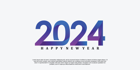 2024 happy new year logo design