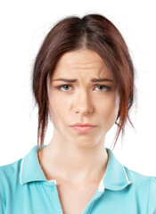 Beautiful young girl face expressions