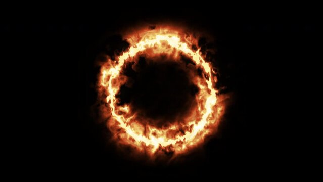 Pending loading fire screen &ndash; loopable turbulent fiery circle element