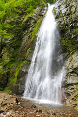 Fototapeta na wymiar Views on hiking path to Sutovsky waterfall in Carpathians mountains, Slovakia.