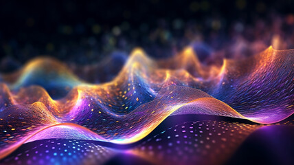Fototapeta premium abstract background texture with colored graphic waves swirls of rainbow color .Generative AI.