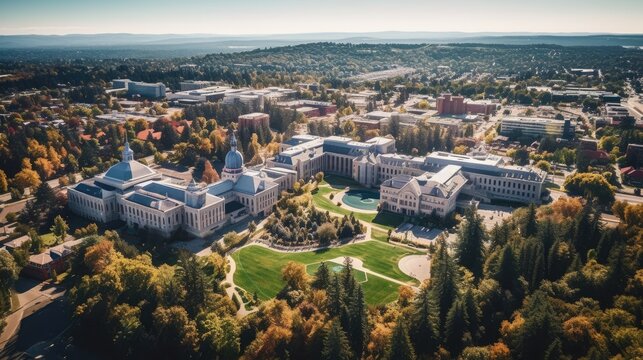 Experience the vastness and beauty of the university from a unique aerial perspective