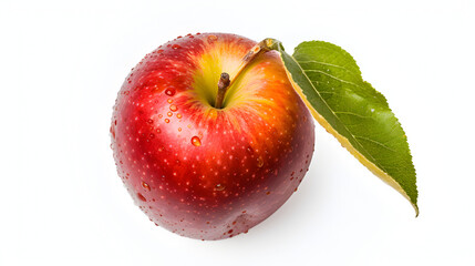 Fresh Apple on the White Background Created with Generative AI Technology