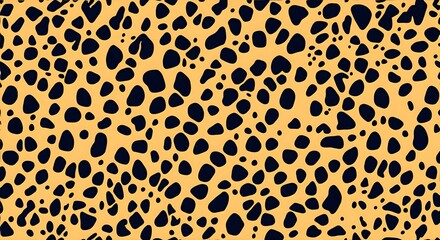 Estampado de patrón de leopardo en fondo de pelaje naranja con manchas negras 