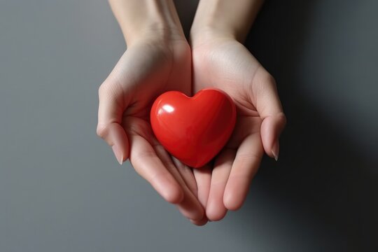 A heart in hands showcasing care 