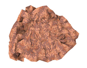Crumpled Rusty Squashed Iron Metal Sheet 3D Rendering