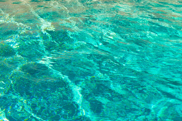 photo of defocused summer bahamas water background. defocused summer water background.