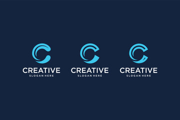 Creative Letter C Group Logo Design