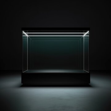 Transparent glass display case