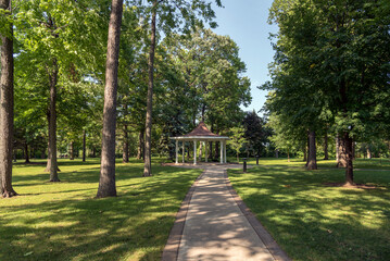 A Gazebo In The Park In Late August In Wisconsin