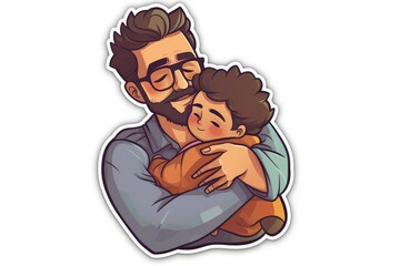 A Heartwarming sticker of Fatherhood