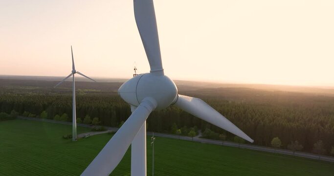 Wind Power Aerial Footage