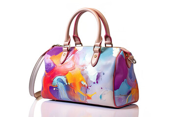 Fashionable, stylish, women's bag on a white background. Design decision. Generative AI