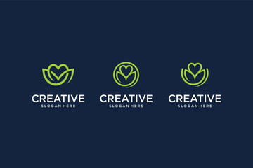 love nature logo vector design
