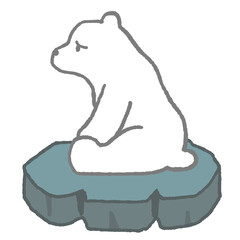 sad polar bear