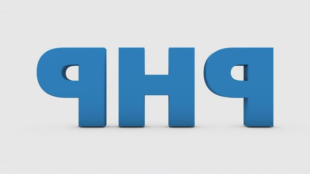 3D animation of PHP programming language
