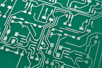 printed circuit. layout of tracks. PCB