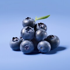 blueberries on a blue