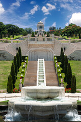 Bahai Garden from Haifa, Israel, shot from entrance