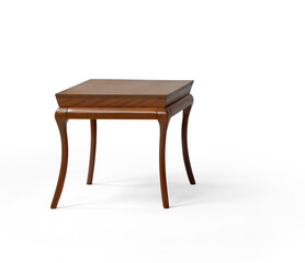 classic coffee table isolated on white background .wooden 