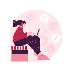 Customer care abstract concept vector illustration. Client outreach, personalized service, customer care experience, corporate communication standard, online tech support abstract metaphor.