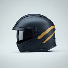 black helmet isolated on white