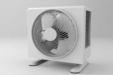 A basic floor fan or ventilator is shown. Generative AI