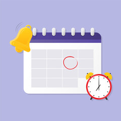 Calendar icon with check sign. 3D Web Vector Illustrations. 