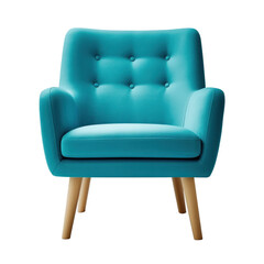 Fototapeta premium Modern vivid armchair isolated. Illustration AI Generative.
