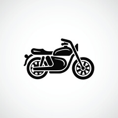 Motorcycle icon design, vintage flat vector illustration