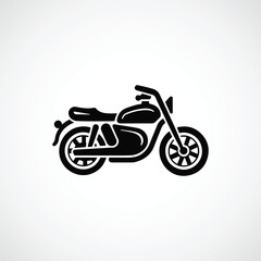 Obraz premium Motorcycle icon design, vintage flat vector illustration