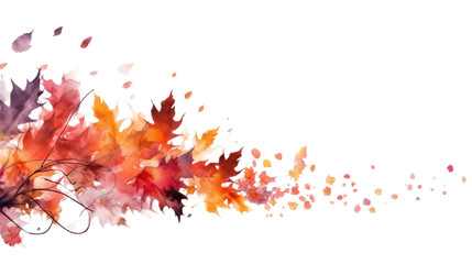 Autumn leaves frame. Illustration AI Generative.
