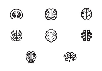 minimal style brain icon design.eps
