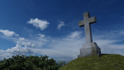 Cross against the sky