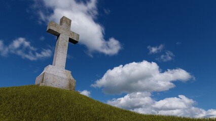 Cross against the sky