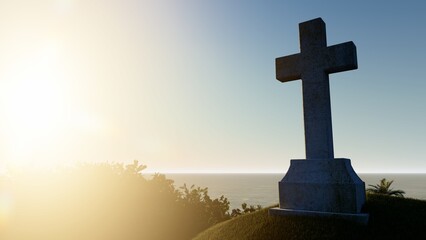 Cross against the sky