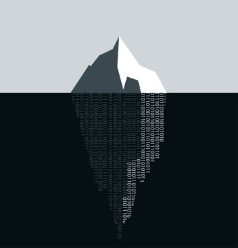 Surface web, deep web and dark web illustration 