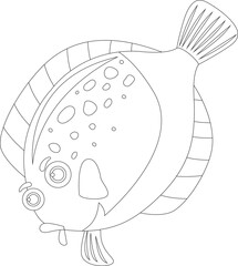Cartoon fish animal vector graphic